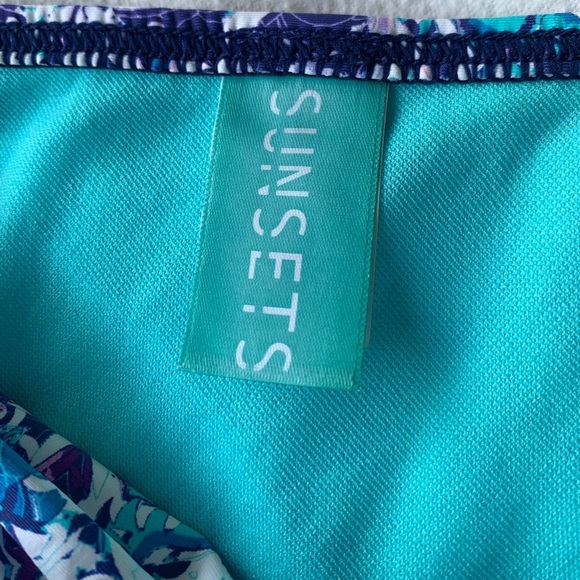 Sunsets Bikini Bottom Aqua Sky Womens XL Cheeky Swimsuit - Picture 3 of 8